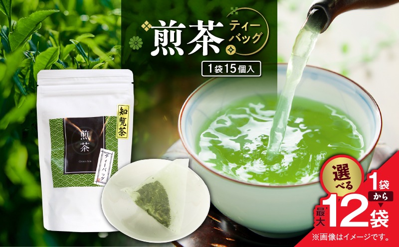 ＜選べる＞煎茶ティーバッグ 15個入り×1袋～12袋セット　K346-005_SKU