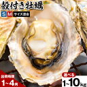 【ふるさと納税】笠岡産 (瀬戸内海産) 殻付き牡蠣 (加熱用) S・Mサイズ混合 選べる内容量 1kg 15粒前後 2kg 30粒前後 4kg 60粒前後 10kg 150粒前後 《出荷時期が選べる》1月 2月 3月 4月 岡山県 笠岡市 かき カキ 牡蠣 生牡蠣 瀬戸内海産 殻付き