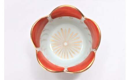 有田焼 徳幸窯 錦梅型小付 5個セット 丸兄商社 MARUKEI 食器 うつわ お祝い ハレの日 お正月 珍味入れ 薬味入れ 豆鉢 A35-277