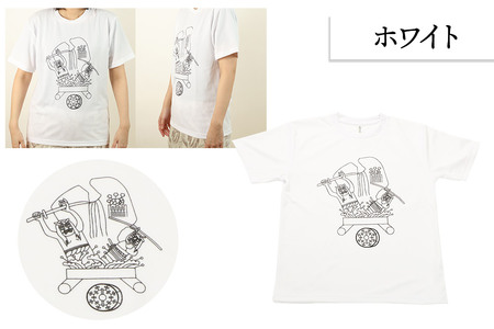 土崎港曳山まつり オリジナルTシャツ 大柄【ホワイト】LLサイズ