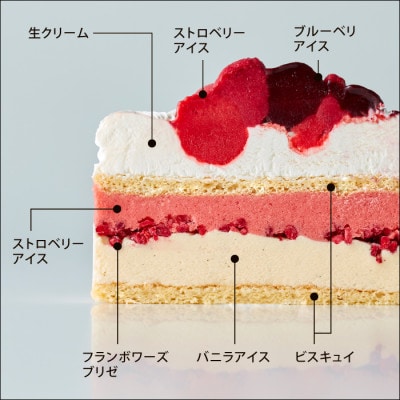 アンリ・シャルパンティエ監修アイスケーキ　ガトーグラスアラフレーズ　1ホール(12cm・2~3名様)【配送不可地域：離島】【1427251】