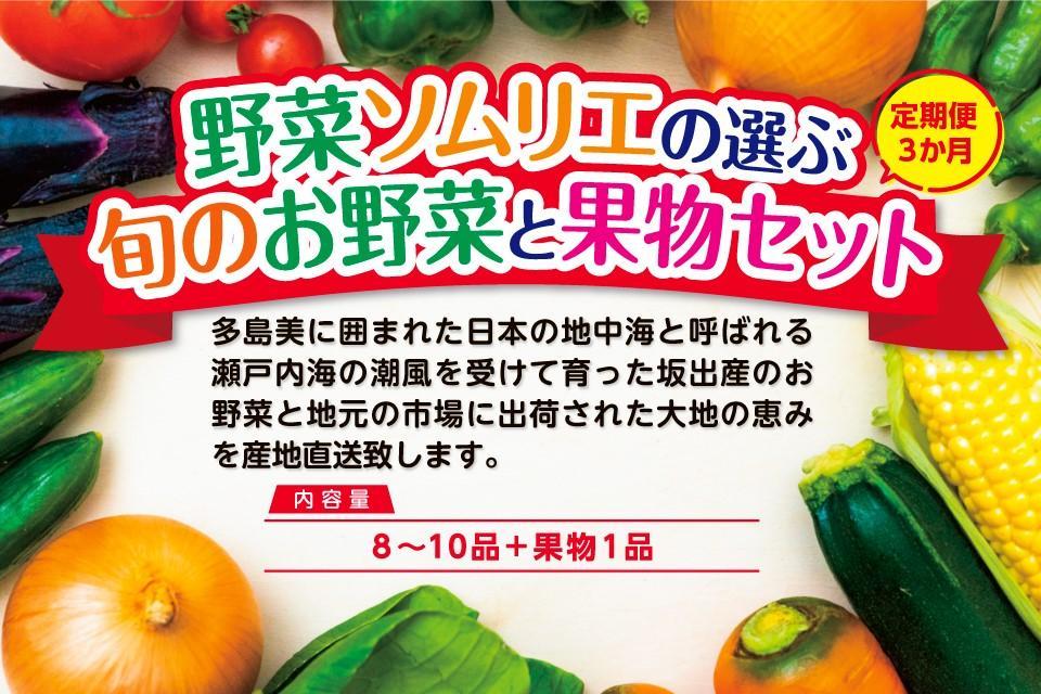 【定期便3回】野菜ソムリエの選ぶ旬のお野菜と果物セット
