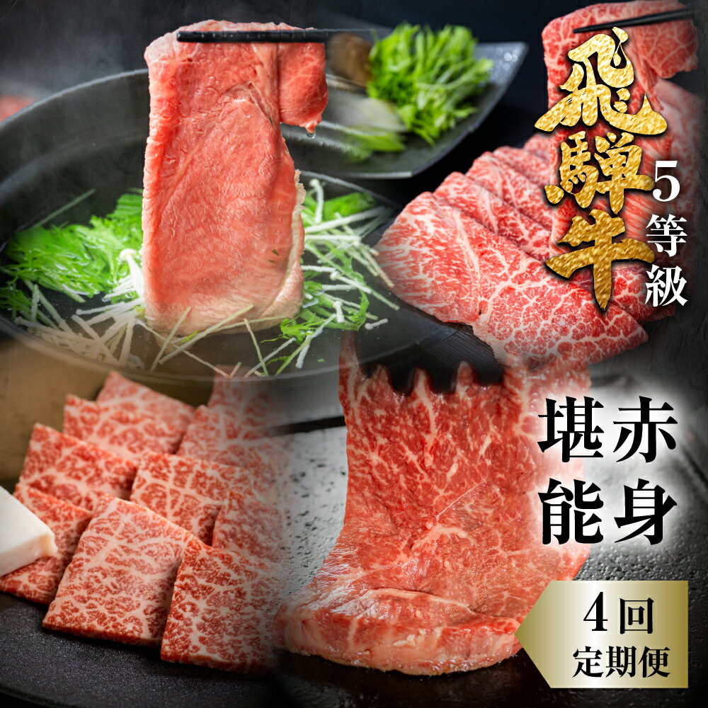 【ふるさと納税】飛騨牛 赤身堪能定期便 年4回 定期便 お楽しみ しゃぶしゃぶ ステーキ 焼肉 すき焼き 肉の沖村 牛肉 肉 熨斗掛け [Q957] 飛騨市 どやな飛騨市 10万円 15万円