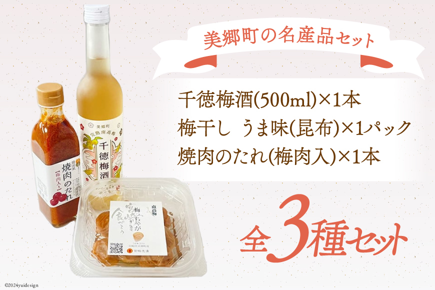 南高梅使用！ 梅酒 & 梅干し & 焼肉のたれ セット [農林産物直売所 美郷ノ蔵 宮崎県 美郷町 31ab0083] 酒 お酒 梅干 うめぼし 焼肉 タレ_イメージ4