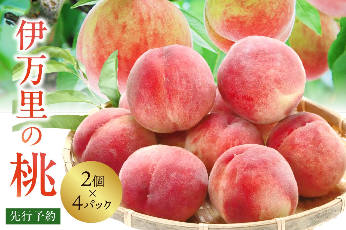
            【先行予約】伊万里の桃 2個×4パック 178-B963
          