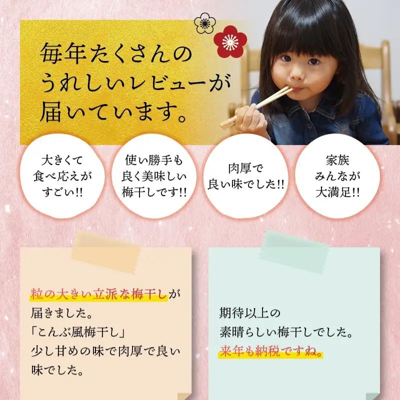 梅干し こんぶ風味梅干し 1kg【ご家庭用】【inm410C】