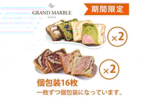【 グランマーブル 】《5/31まで》PARTAGERアソート2箱＋PARTAGERフルール2箱［ 京都 パン デニッシュ 食パン 人気 おすすめ ロングセラー おいしい ギフト プレゼント グルメ 食べ比べ 詰め合わせ セット お取り寄せ 通販 送料無料 ふるさと納税］