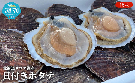 ホタテ サロマ湖産 貝付き 殻付き ホタテ【15枚】