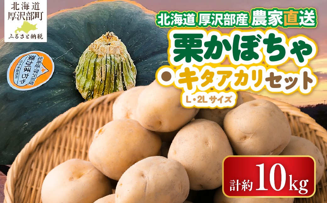 
                  【2026年9月下旬より発送】栗かぼちゃ1個・キタアカリのセット 約10kg【L・2Lサイズ】 【 ふるさと納税 人気 おすすめ ランキング 野菜 セット かぼちゃ カボチャ 南瓜 栗かぼちゃ じゃがいも ジャガイモ メークイン カレー コロッケ 煮物 肉じゃが ポテトチップス フライドポテト ポテトサラダ じゃがバター シチュー 北海道 厚沢部 送料無料 】 ASO042
                