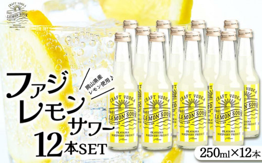 ファジ レモンサワー 12本セット【配達不可：離島】ファジアーノ 岡山 レモン サワー お酒 さけ サッカー J1 Jリーグ ファジアーノ岡山 人気 おすすめ ギフト