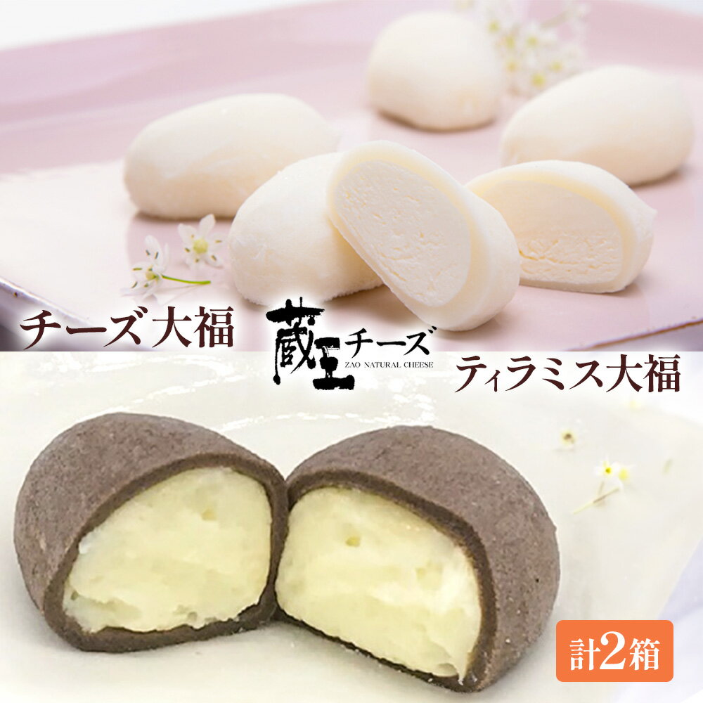 【ふるさと納税】蔵王チーズ「チーズ＆ティラミス大福」（4個入×1箱＆6個入×1箱）　【04301-0336】