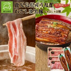 かごしま黒豚しゃぶしゃぶ用4パック・鹿児島県産ウナギ2尾の贅沢セット【配送不可地域：離島】【1185951】