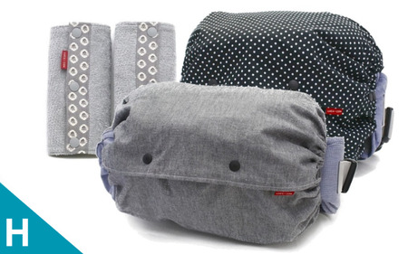 抱っこひも収納カバー「ルカコ」ヒップシートサイズ2枚とよだれカバーのセット