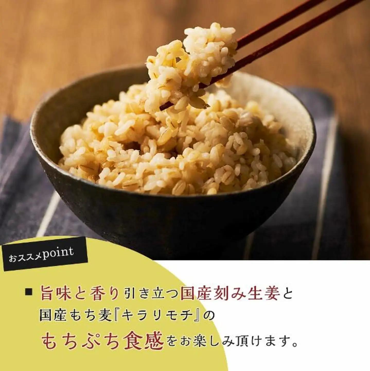 【もち麦】 生姜プラスもち麦ごはん 160g×72個 ご飯パック