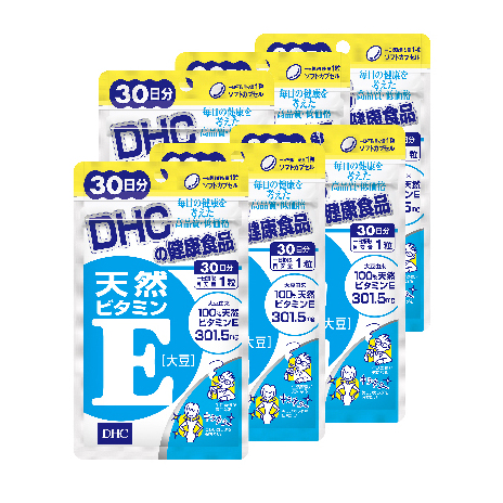 DHC 天然 ビタミンE [ 大豆 ] 30日分 ×6個 セット サプリ サプリメント ビタミン ビタミン剤 トコフェロール 若々しさ 生活習慣対策 緑黄色野菜 30日 健康 美容 健康食品 静岡 静