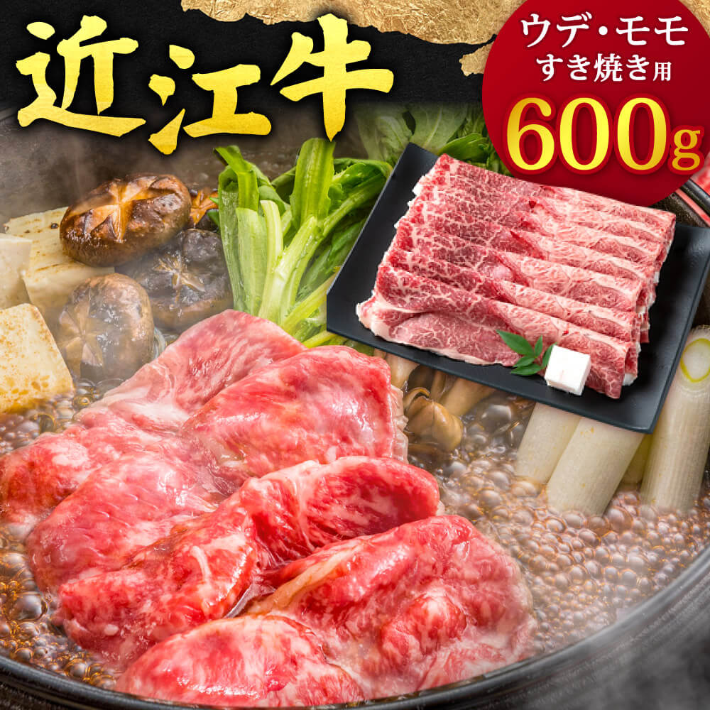 【ふるさと納税】近江牛 ウデ ・ モモ すき焼用600g 本多商店 滋賀県東近江市B-G04 近江牛 すき焼き 牛肉 霜降り 赤身 美味しい ギフト お取り寄せ 高級