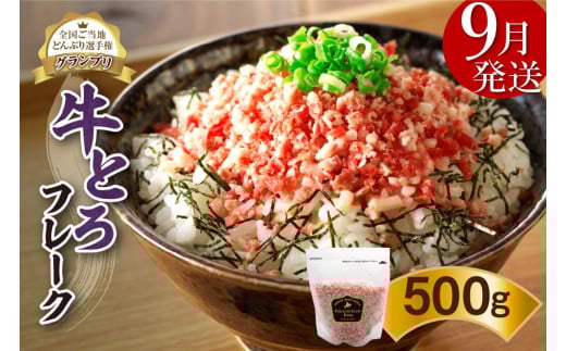 【9月発送】発送月が選べる！受賞歴多数！人気の牛とろフレーク 500g  _S006-0021