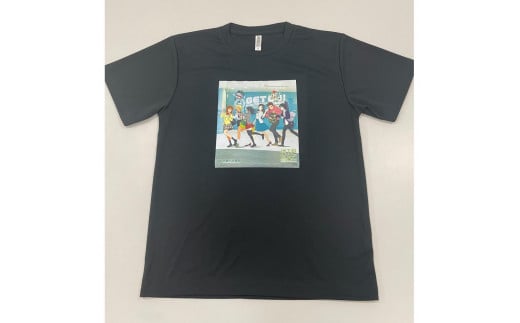 【京都市交通局】“地下鉄に乗るっ”10周年記念デザインＴシャツ（ブラック／Ｌサイズ）