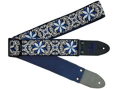 【ギターストラップ】 Elara Straps Zinnia Elegans Blue　ギター　ベース　アコースティックギター　アコギ　エレキギター　エレキ　ギターストラップ　ベースストラップ　エララストラップ　R7242