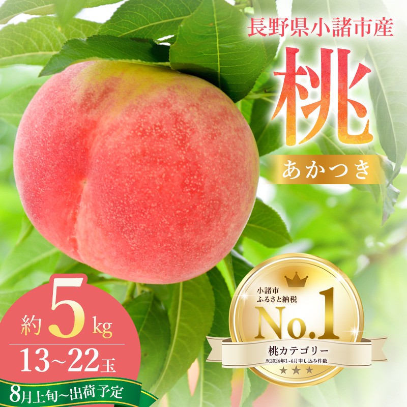 浅間水蜜桃 みつおかのもも あかつき 秀品 約5kg