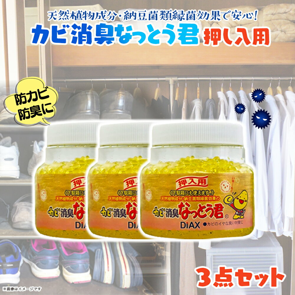 【ふるさと納税】カビ消臭なっとう君押入れ用 3点セット 消臭 植物精油 抗カビ 置き型 押し入れ クローゼット 靴箱 九州 福岡 八女