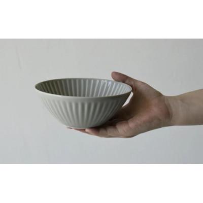 ふるさと納税 長崎県 【波佐見焼】φ14.5cmの小鉢5個組  花ふわりグレー  5　10143 |  | 02
