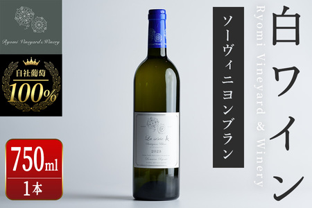 自社葡萄を使用した白ワイン ソーヴィニヨンブラン 750ml×1本 ラセリー美 ドライ ぶどう ブドウ アルコール ギフト 宮城県産 みらいファームやまと 【了美ワイナリー】ta469