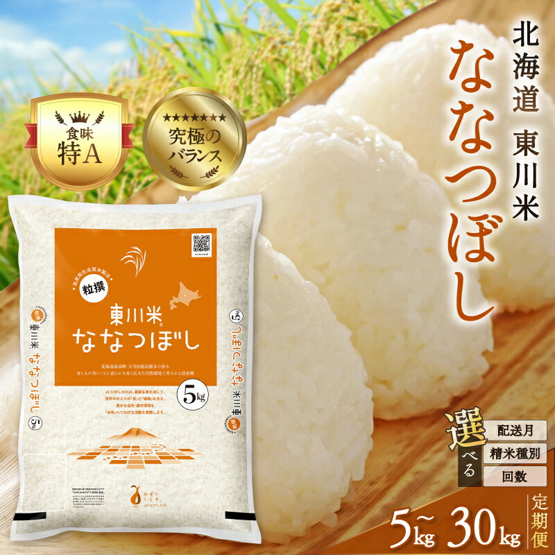 令和4年新米予約【特A】ブランド米東川米「ななつぼし」10kg×3ヵ月