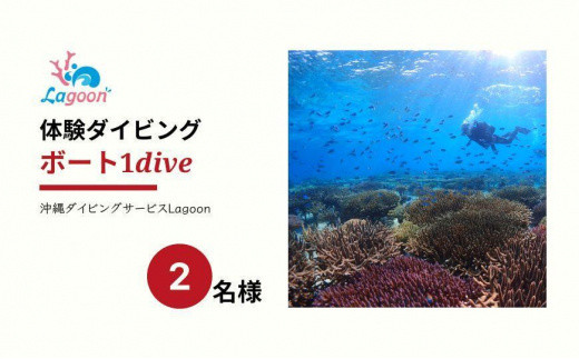 
チケット ボート体験 ダイビング 2名 沖縄サンゴの村【恩納村ラグーン】
