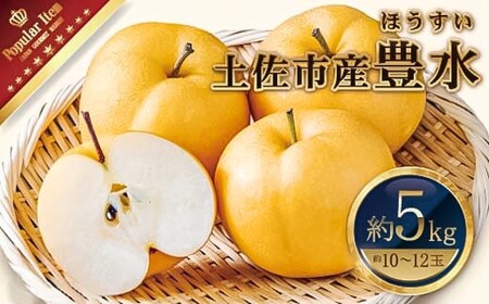 【先行予約】高知県土佐市産 梨（豊水）約5kg 10～12玉 〈2026年8月下旬頃～9月中旬頃発送〉 ほうすい なし ナシ 5キロ 国産 フルーツ 果物 くだもの デザート スイーツ 旬 甘い 果汁たっぷり ジューシー【株式会社とさもん】[BQAE018]