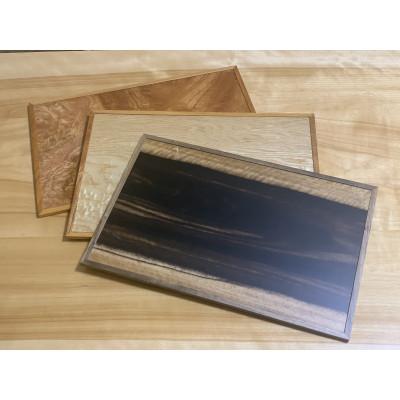 ふるさと納税 二本松市 杢華　銘木膳　3枚組(ケヤキ玉杢・タモ玉杢・黒柿) |  | 03