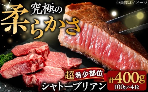 博多和牛 シャトーブリアン 100g×4枚（計400g）吉富町/肉のくまもと屋 [BGBY034] ステーキ ヒレ 福岡県産 和牛 国産 しゃとーぶりあん chateaubriand ヒレ ひれ 焼肉 ステーキ 和牛 国産 ステーキ シャトーブリアン ヒレ ひれ 希少部位 しゃとーぶりあん 肉 和牛 シャトーブリアン 牛肉 赤身 柔らかい 高級 ブランド牛
