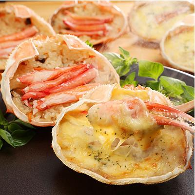 ふるさと納税 小樽市 【佐藤水産】蟹おこわと蟹味噌入り蟹グラタン　各3食　計6人前　780g |  | 01