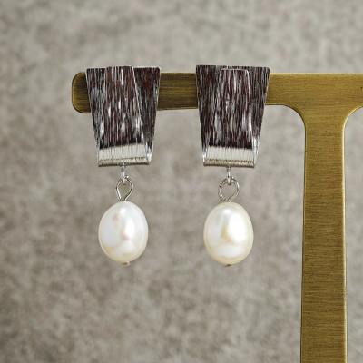 ふるさと納税 川口市 淡水パールピアス「永遠」シルバー