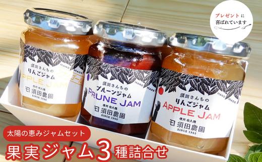 
須田農園　果実ジャム3種詰合せ〔SU-01〕りんごジャム　プルーンジャム　減農薬栽培　ジャムセット
