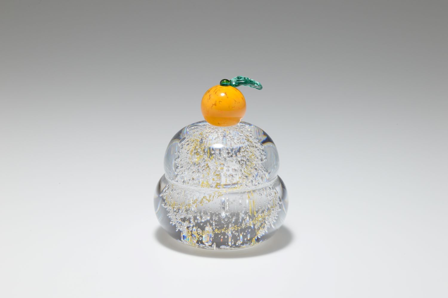 【ふるさと納税】 鏡餅 （ 金 × 泡 ） 1個 川原有造作 | 工芸品 鏡餅 オブジェ ガラス 硝子 硝子細工 インテリア 雑貨 手作り 工房 兵庫県 上郡町