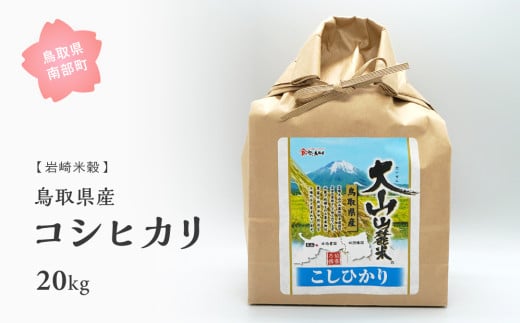 【iw109b】鳥取県産コシヒカリ20kg 令和6年産＜玄米でお届け＞