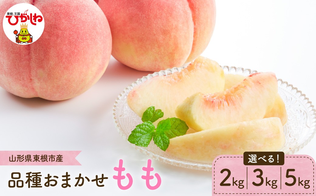 
                  【2026年産】≪選べる内容量≫ もも (品種おまかせ)  【2kg・3kg・5kg】 山形県 東根市 よってけポポラ提供 hi003-175-o
                