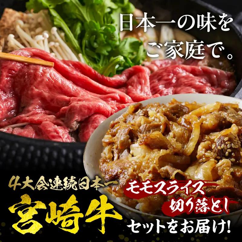 牛肉 モモスライス・切り落とし 牛肉[宮崎牛 セット 800g]