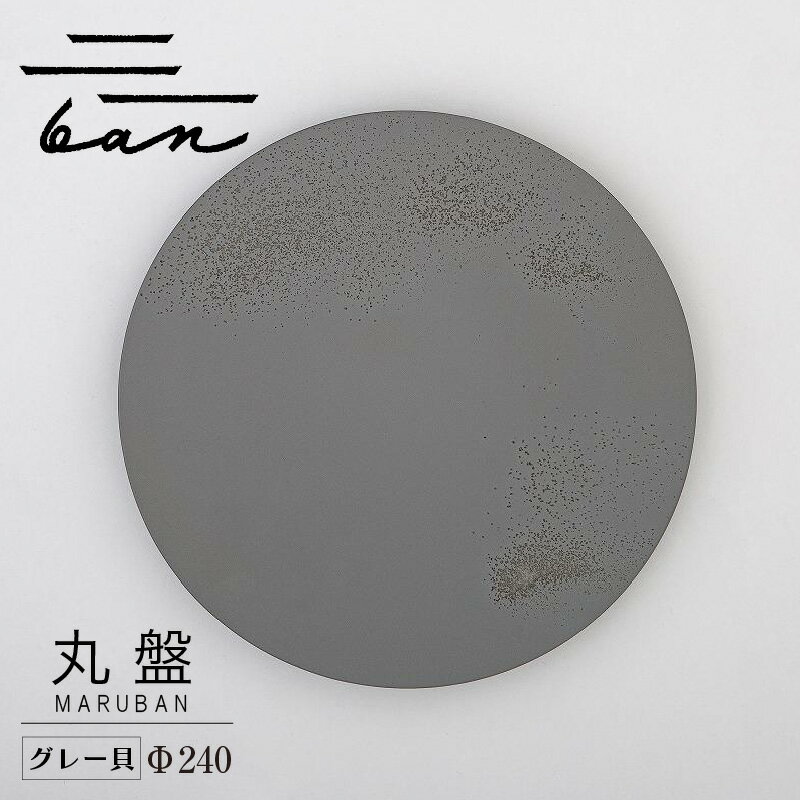 【ふるさと納税】丸盤 Φ240 【グレー貝】 常滑焼 陶器 皿 日本製 手作り おしゃれ シンプル 丸皿 やきもの 食器 カラトリー プレゼント ギフト 贈り物 結婚祝い 和食器 料理 キッチン用品 日本六古窯 電子レンジ可 食洗機可 送料無料