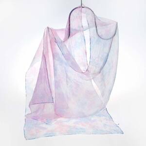 川俣シルクツイルストール 紫陽花（パープル） FAF-0254