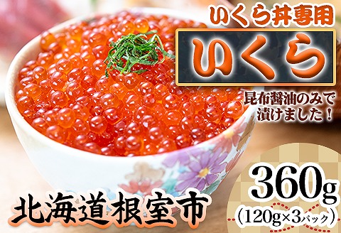 【北海道根室産】小分けいくら120g×3P B-45009