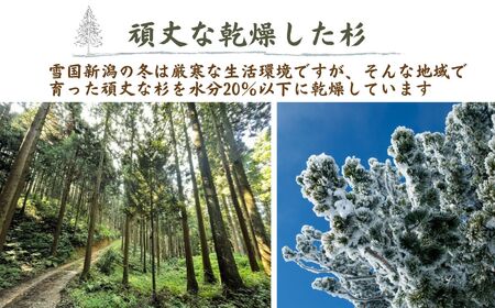 薪 (杉)15kg 30～35センチ 針葉樹 焚付け材 着火材 キャンプ バーベキュー 糸魚川産 スギ すぎ マキ まき 焚火 たき火 株式会社笠原建設 