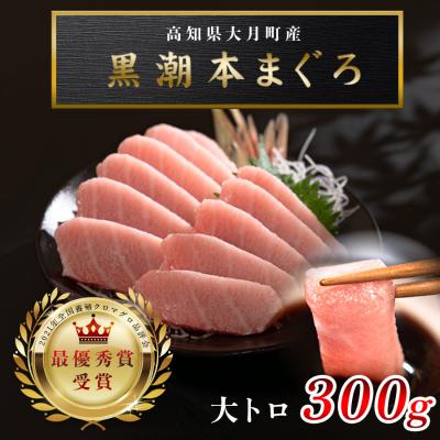 ふるさと納税 大月町 【高知県産 養殖本マグロ】大トロ 300g 黒潮本まぐろ 刺身用 小分け柵 急速冷凍 最優秀賞受賞