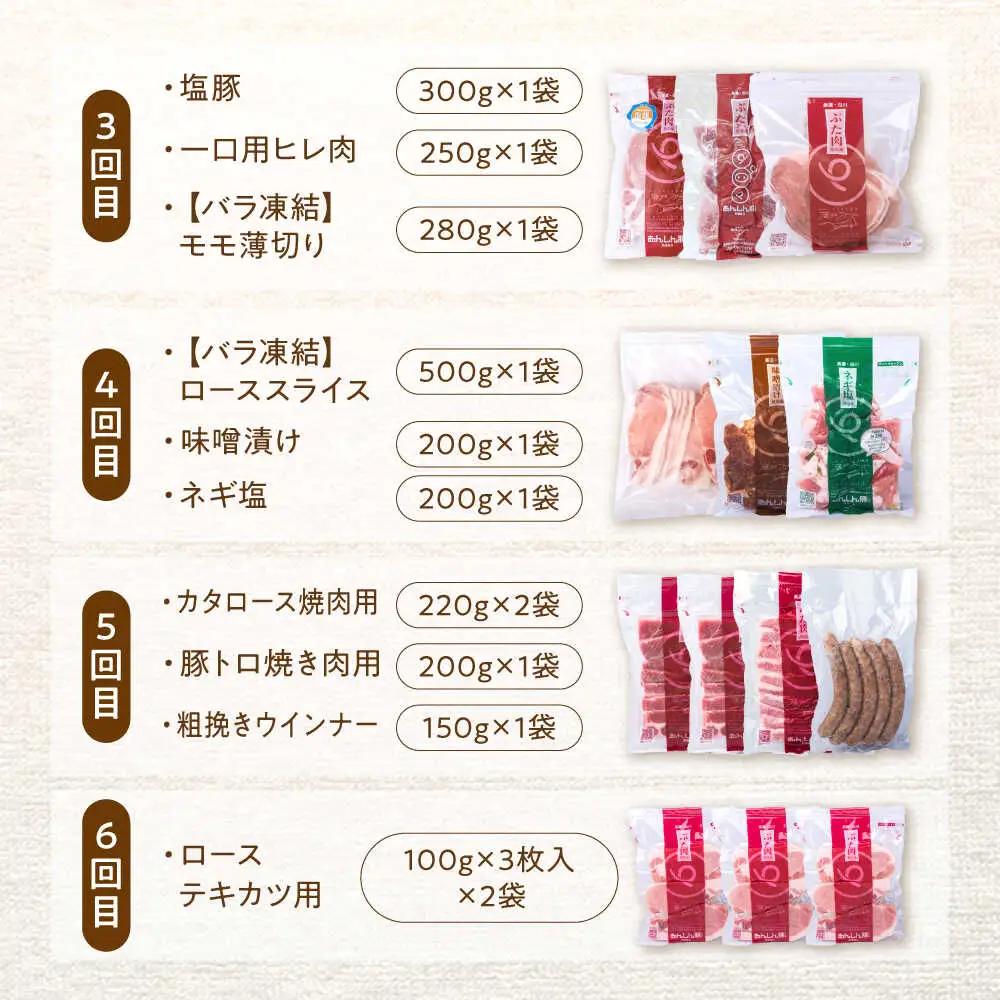 【6回定期便】 豚肉大満喫コース 計5.52kg 藤井ファーム[AWAF073]豚肉セット