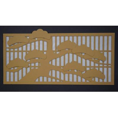 ふるさと納税 四條畷市 ダンボール製　欄間風オブジェ制作キット(松)　工作キット　ご家族で楽しめます