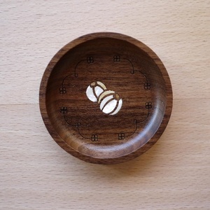 さぷりとれい 貝象嵌 岩手県 北上市 夢工房 B0437 小物入れ 豆皿 小皿 木工品 ハンドメイド 贈り物 ギフト プレゼント お祝い 記念品 雑貨 インテリア 岩手県 北上市 夢工房 かわいい 工