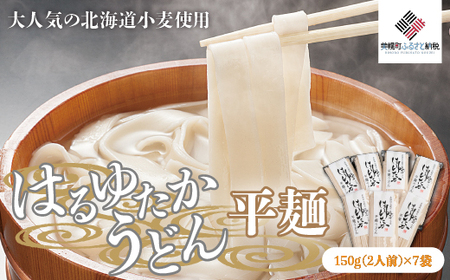 大人気の北海道小麦使用「はるゆたかうどん 平麺」 うどん 麺 めん BHRH013