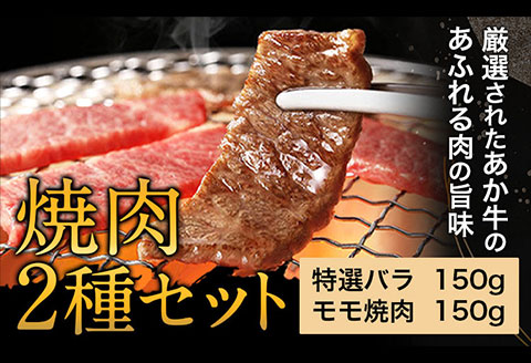 あか牛 焼肉2種セット あか牛の館 《60日以内に出荷予定(土日祝除く)》焼肉 モモ バラ 熊本県 南阿蘇村