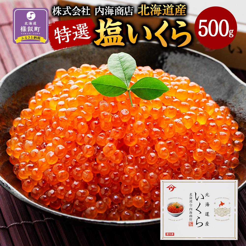 【ふるさと納税】【先行予約】特選 塩いくら（500g） | 塩漬 海鮮丼 イクラ丼 寿司 イクラ 鮭卵 魚卵 新鮮 魚介 海の幸 海産物 贈り物 贈答 ギフト 国産 北海道 様似町 冷凍 送料無料